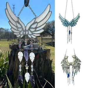 Acrylic Angel Wind Chimes Mobile Garden Porch Hanging Decor Outdoor - Picture 1 of 15