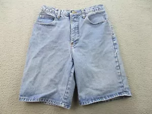 VTG 90's Arizona Jeans Boy's 9 Blue Denim Shorts Flat Front Knee Length USA Made - Picture 1 of 12