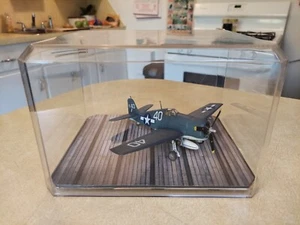 Vintage Model Plastic Plane F6F USAF Hellcat 1/72 In Plastic Display Case WWII - Picture 1 of 12