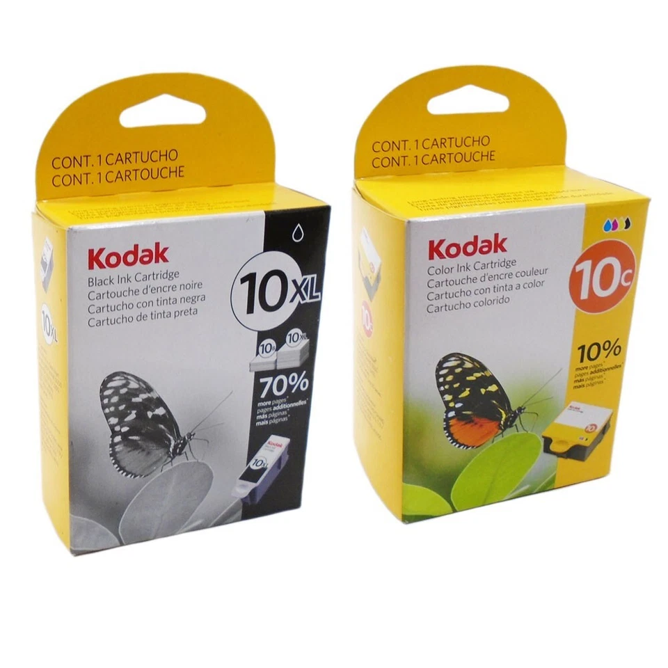 2 Pack Genuine Kodak 10XL Black + Kodak 10 Color Ink for ESP 3 5 7 9 3250 5210 - Image 1 of 1
