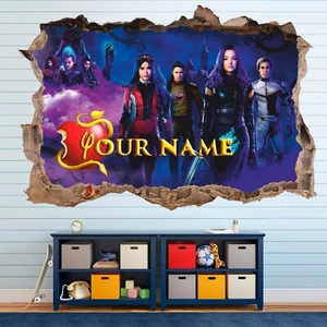 Descendants 3D Wall Sticker, Personalized Name Wall Decal, Decor - Picture 1 of 5