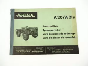Holder A20 A21S Schlepper Ersatzteilliste Spare Parts List 1965 - Bild 1 von 5
