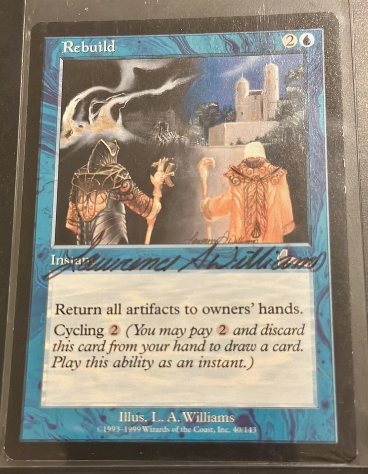 Rebuild - Urza's Legacy - SIGNED AUTO - Lawrence Williams - Magic The Gathering - Image 1 of 1