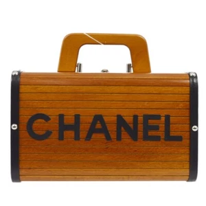 Chanel Brown Black Wooden Vanity Handbag Box 152188 - Picture 1 of 12