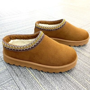 Glaze Women Winter Slip On Warm Faux Fur Lined Suede Snow Boots - Picture 1 of 36