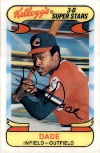 1978 Kellogg's 3D Super Stars Baseball Paul Dade Cleveland Indians #14