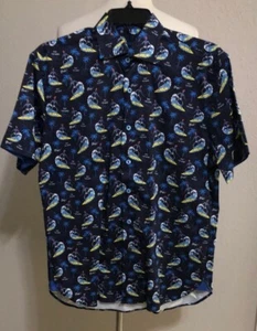 NWT MEN (S) VIACONTI BLACK SHORT SLEEVE SURFING DESIGN STRETCH SHIRT $99.50 - Picture 1 of 11