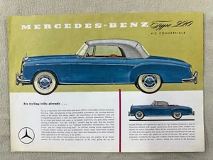 Vintage Mercedes Benz Type 220 A/C Convertible Sales Literature/Sheet - Picture 1 of 6