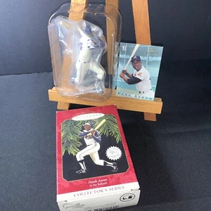 Vintage 1997 Hank Aaron Hallmark Ornament, Atlanta Braves, neuwertig in Box mit Karte! - Bild 1 von 6