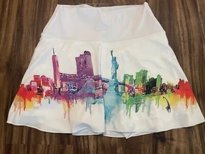 Lacoa Women's Tennis Skirt Skort New York City Design Size Small Pickleball - Picture 1 of 6