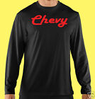 Langarm T-Shirt, LKW, Auto, SUV, Motorsport, Chevy Red, Baumwolle schwarz