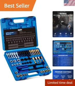 Durable 48-Piece Metric & SAE Thread Restorer Set with Organized Storage Case - Picture 1 of 9