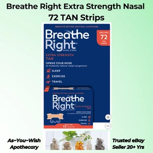 Breathe Right Nasal Strips 72 Tan Extra Strength Large Snoring Congestion Help - Picture 1 of 5