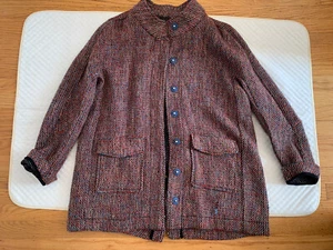 Anthropologie Cartonnier Womens sz LP Multi-color tweed boucle coat Jacket - Picture 1 of 9