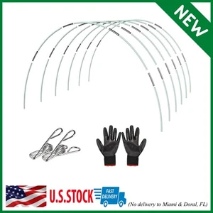 Garden Hoops for Raised Beds, 6 Sets of 7ft Long Greenhouse Plant Grow - Picture 1 of 8