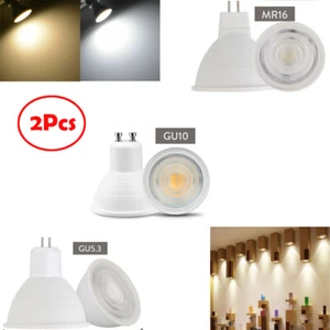2Pcs Dimmable GU10 MR16 GU5.3 COB LED Spotlight Bulb Downlight For Home Decor EM - Picture 1 of 12