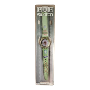 1993 Vintage Swatch Watch "CUZCO" GK154 Embroidered Leather band in case - Picture 1 of 8