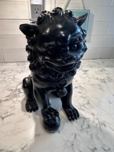 Statua leone guardiano cinese Foo Dog protegge influenze negative e spiriti maligni - Foto 1 di 4