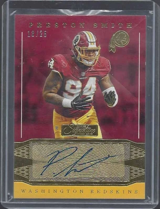PRESTON SMITH 2016 DONRUSS SIGNATURE SERIES GOLD SKINS PACKERS AUTO #D 18/25 - Image 1 of 1