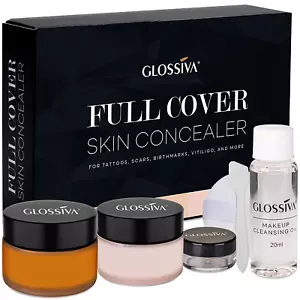 Tattoo Cover up Makeup Waterproof Concealer for Dark Spots, Scars, Vitiligo, and - Picture 1 of 12