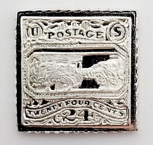 Sterling Silver Stamp Franklin Mint 1981 1869 .24 Declaration - Picture 1 of 6