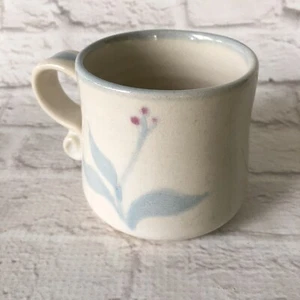 Taza de cerámica galesa B taza pequeña de gres del Pacífico taza de 3" de alto mango de remolino 7 oz - Imagen 1 de 6