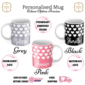 Personalised Any Name Mug Custom Fun Coffee Cup Gift Mum Friend Him Her Birthday - Picture 1 of 16