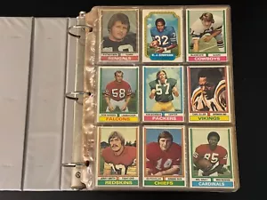 Topps football 1974 set completo di 528 carte in raccoglitore, ~EX+, *SEWALL* - Foto 1 di 10