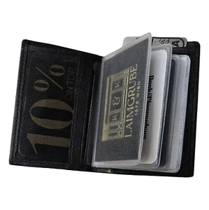 Leder Kreditkartenetui RFID Kartenhalter schwarz - Picture 1 of 2