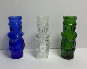 VOODOO TIKI Tequila Shot Glasses Set of 3 (Blue, Green & Clear) - Picture 1 of 7