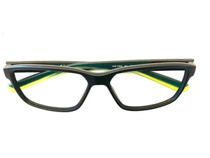 Nike Eyeglasses Frames 7092S 001 Matte Black Green Rectangular 53-15-140 - Picture 1 of 3