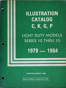 1979 - 1984 Chevy GMC Pickup Truck Suburban Van Illustration Catalog Manual Orig - Foto 1 di 5