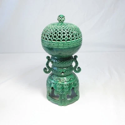 P0027: Quemador de incienso alto de porcelana china con esmalte KOCHI apropiado Foto 1 de 4