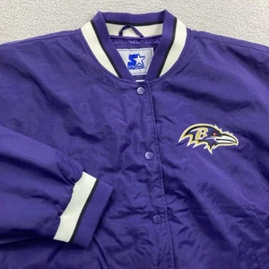 Starter Bomberjacke Baltimore Ravens Herren XXL Lila Druckknopf gesteppt NFL Football - Bild 1 von 9