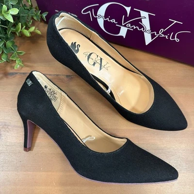 Zapatos de tacón para mujer Gloria Vanderbilt Marilyn negros talla 7,5 Foto 1 de 4
