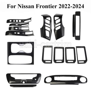 15 piezas para Nissan Frontier 2022-2024 accesorios interiores cubierta embellecedor fibra carbono - Imagen 1 de 29