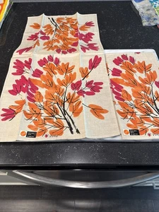 2 Vera Neumann 1960 1970 Küche Geschirrtuch (Neu mit Etikett) Herbstfarbe Tulpenblumen! Schön! - Bild 1 von 4