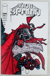 Spawn Spider-Man Todd McFarlane Hommage gezeichnet & signiert von James Fugate  - Bild 1 von 3