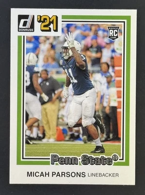 2021 Panini Chronicles Draft Picks - Donruss Retro Micah Parsons #27 (RC) - Image 1 of 2