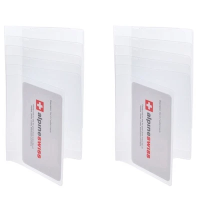 Alpine Swiss Set of 2 Checkbook Plastic Insert 6 Page Card Holder Picture Window - Image 1 of 4