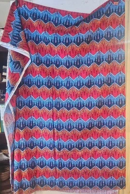 Stunning Zandra Rhodes unused fabric Fringed Shawl pattern 44" by 112" - Image 1 of 3