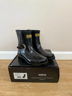 Barbour International Mugello Wellington Boots Wellies - UK 6 US 8 EU 39/40
