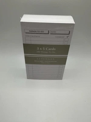 Levenger 3 x 5 To DO Cards Set of 100 New ADS6790 - Image 1 of 2