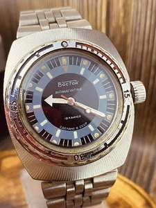 Reloj de pulsera vintage VOSTOK Amphibia mecánico 18 joyas para hombre URSS #8322 - Imagen 1 de 23