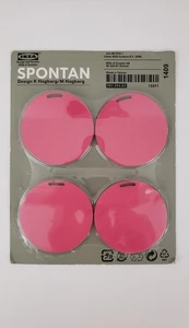 4X IKEA Spontan Magnet Round for Refrigerator Kitchen Office PINK  701.594.83 - Picture 1 of 2