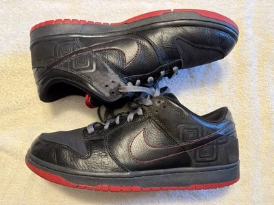 NIKE Dunk Low NYX 330938-002 черные антрацитовые университетские красные 2008 РЕДКИЕ SB NYC - Изображение 1 из 4