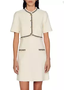 Sandro Damen Ecru/Elfenbein Tweed Nava Kleid-Größe 34 Fr/2 US-Einzelhandel $ 445 - Bild 1 von 8