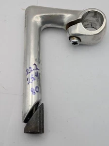 DELTA DL AERO QUILL STEM JAPAN 22.2 CLAMP 25.4MM 80MM REACH SILVER ALUMINUM TREK - Picture 1 of 9