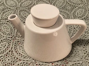 Ikea of Sweden White Modern Style Tea Pot with Handle and Locking Lid #12289 - Picture 1 of 11