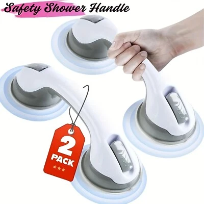 2Pc Safety Bathroom Aid Bath Shower Hand Grab Grip Towel Suction Rail Bar Handle - image 1 of 4